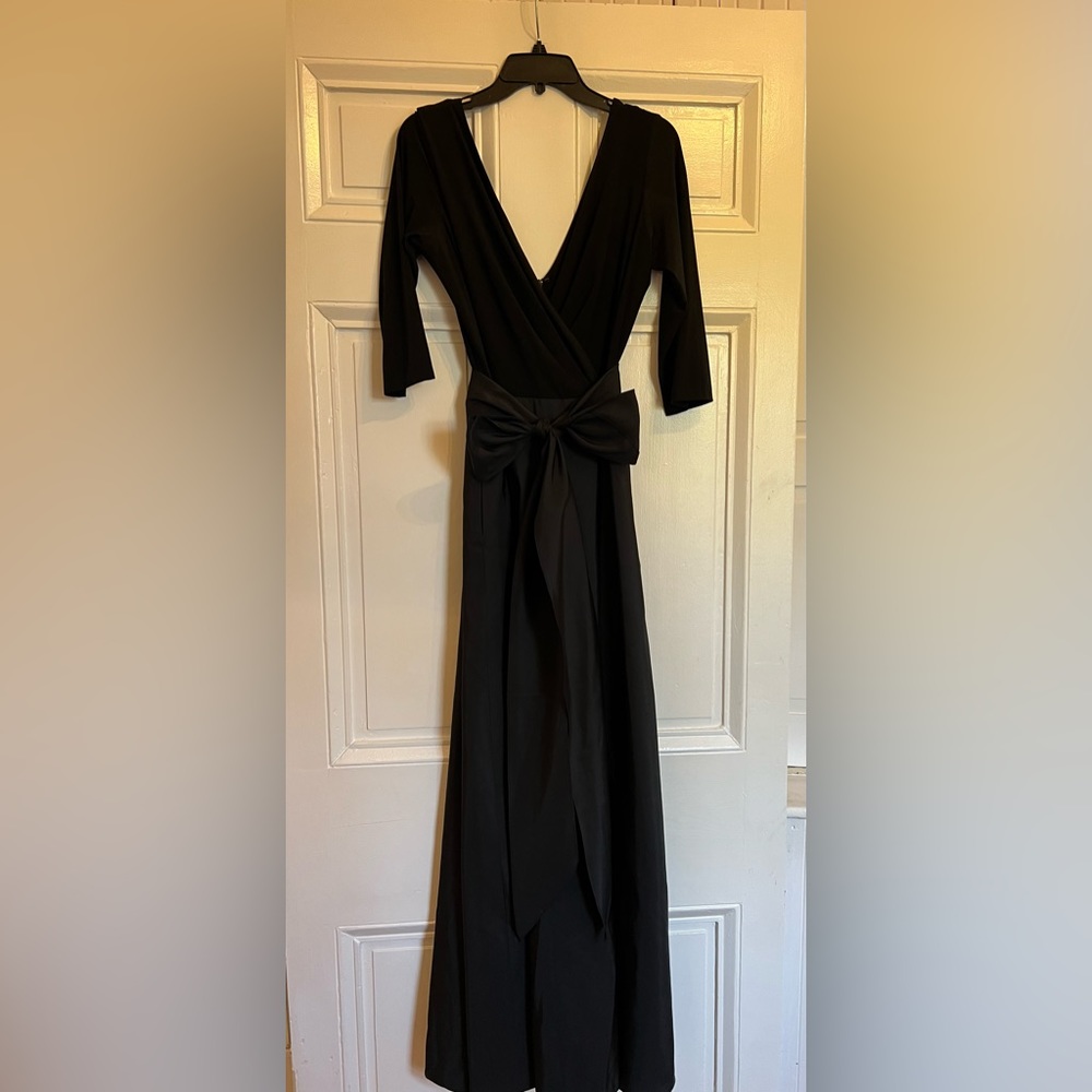 Alfred Sung Jersey & Mikado A-Line Gown - NWT - Picture 2 of 7